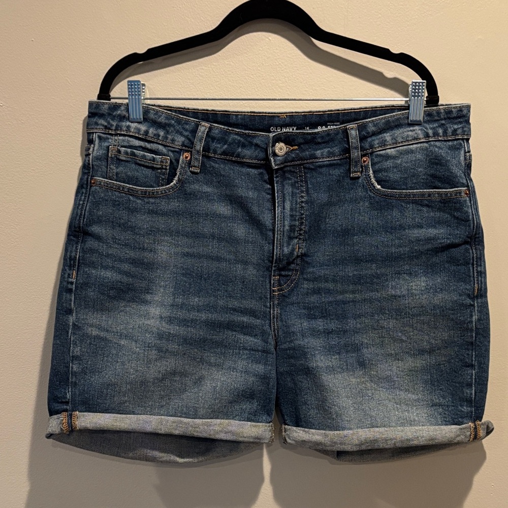 Old Navy Women's Rolled Hem Blue Denim Shorts